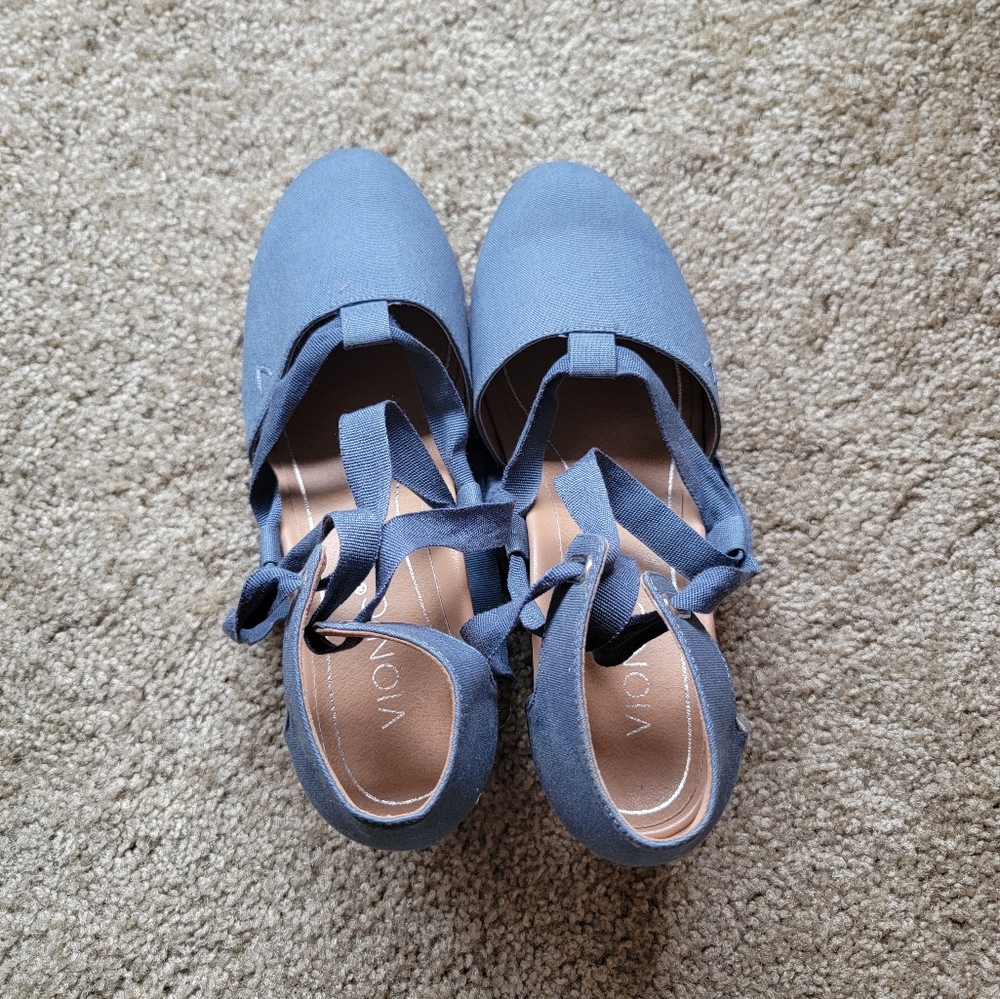 Vionic Blue Wedge Sandals - image 1